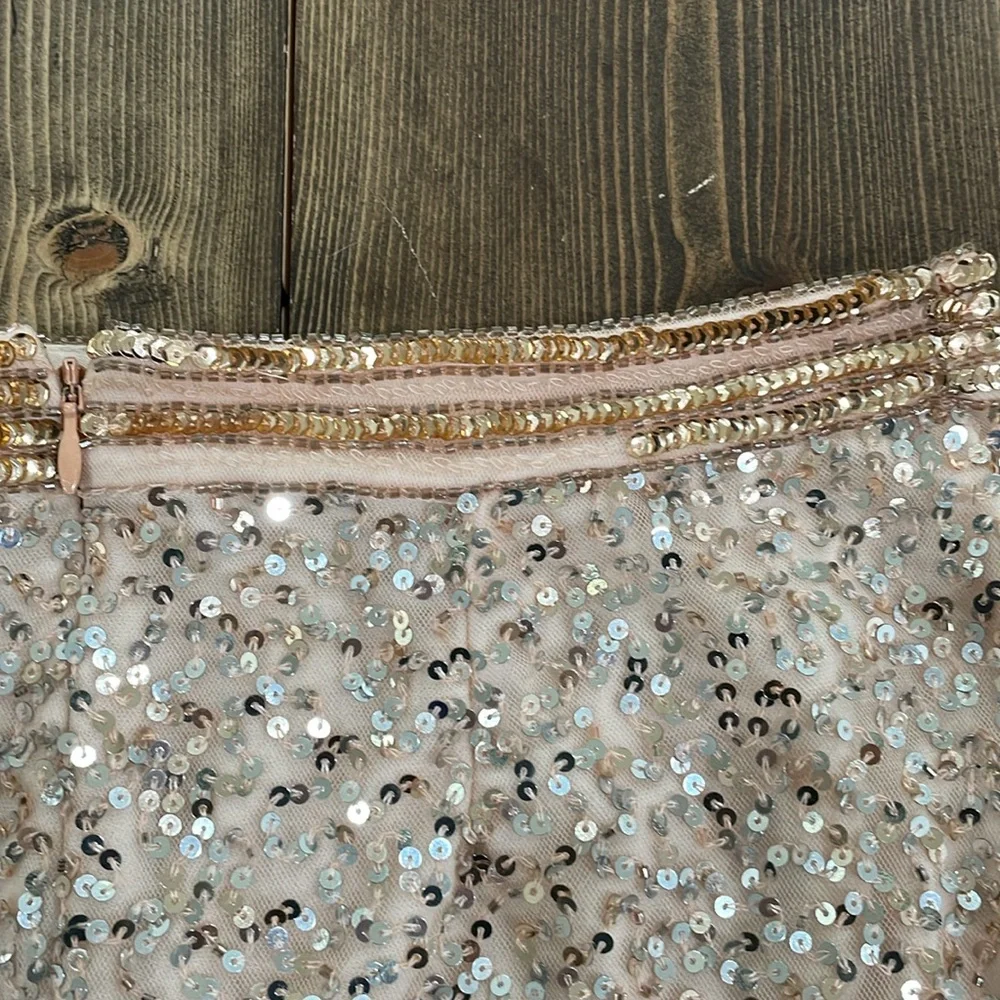 🌟4x Host Pick🌟Rachel Allan Rose Gold Sequin Two Piece Dress - Picture 6 of 16